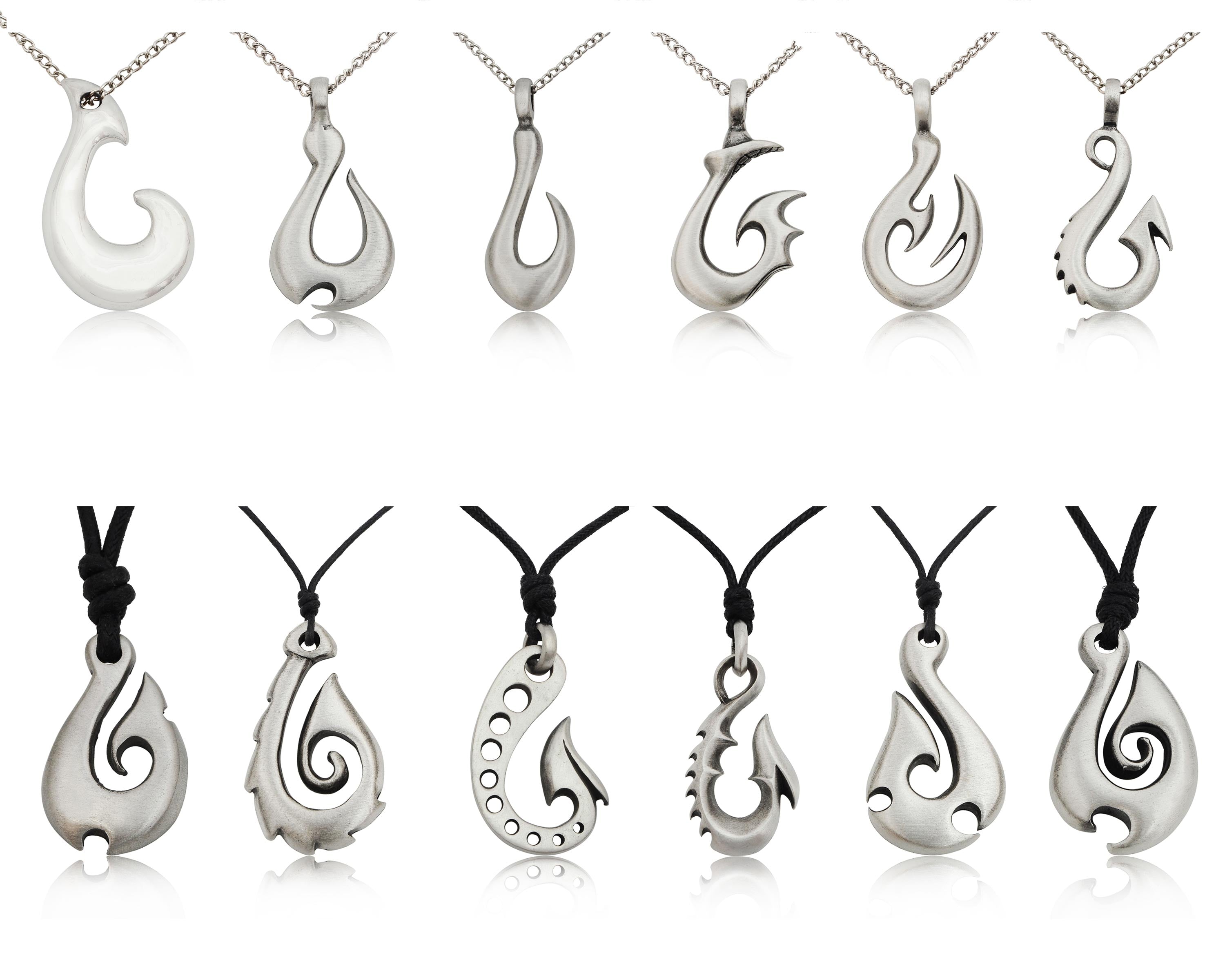 Pendant Necklace Maori Inspired Hook main image 1
