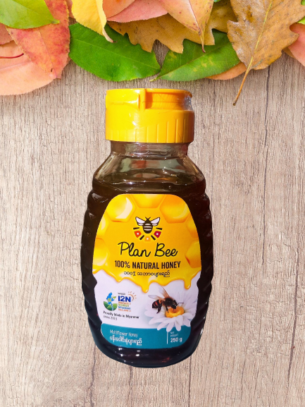 Plan Bee Natural Honey 250G Honey - Myanmar Burma