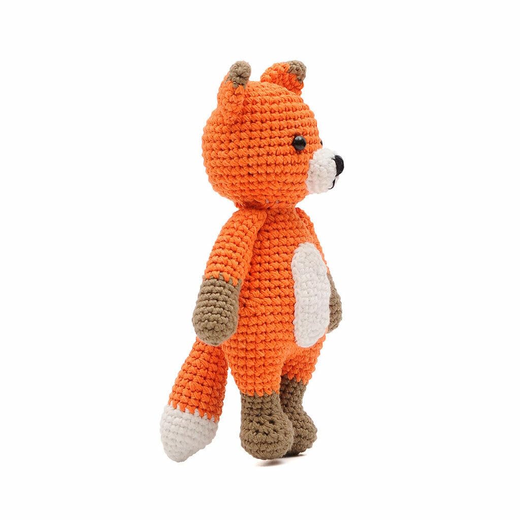 Orange Cute Fox Handmade Amigurumi Stuffed Toy Knit Crochet Doll VAC