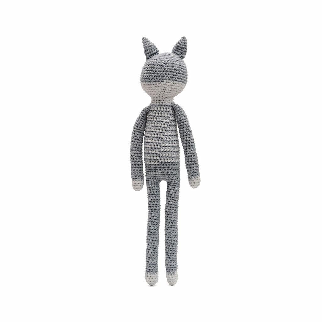 Stripe Pattern Long-legged Animal Handmade Amigurumi Stuffed Crochet Doll VAC