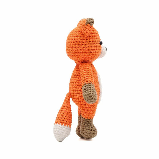 Orange Cute Fox Handmade Amigurumi Stuffed Toy Knit Crochet Doll VAC