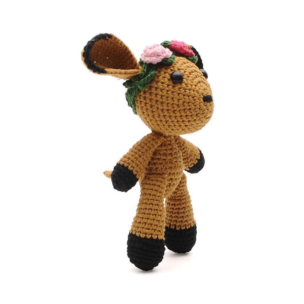 Gorgeous Fawn Young Deer Handmade Amigurumi Stuffed Toy Knit Crochet Doll VAC