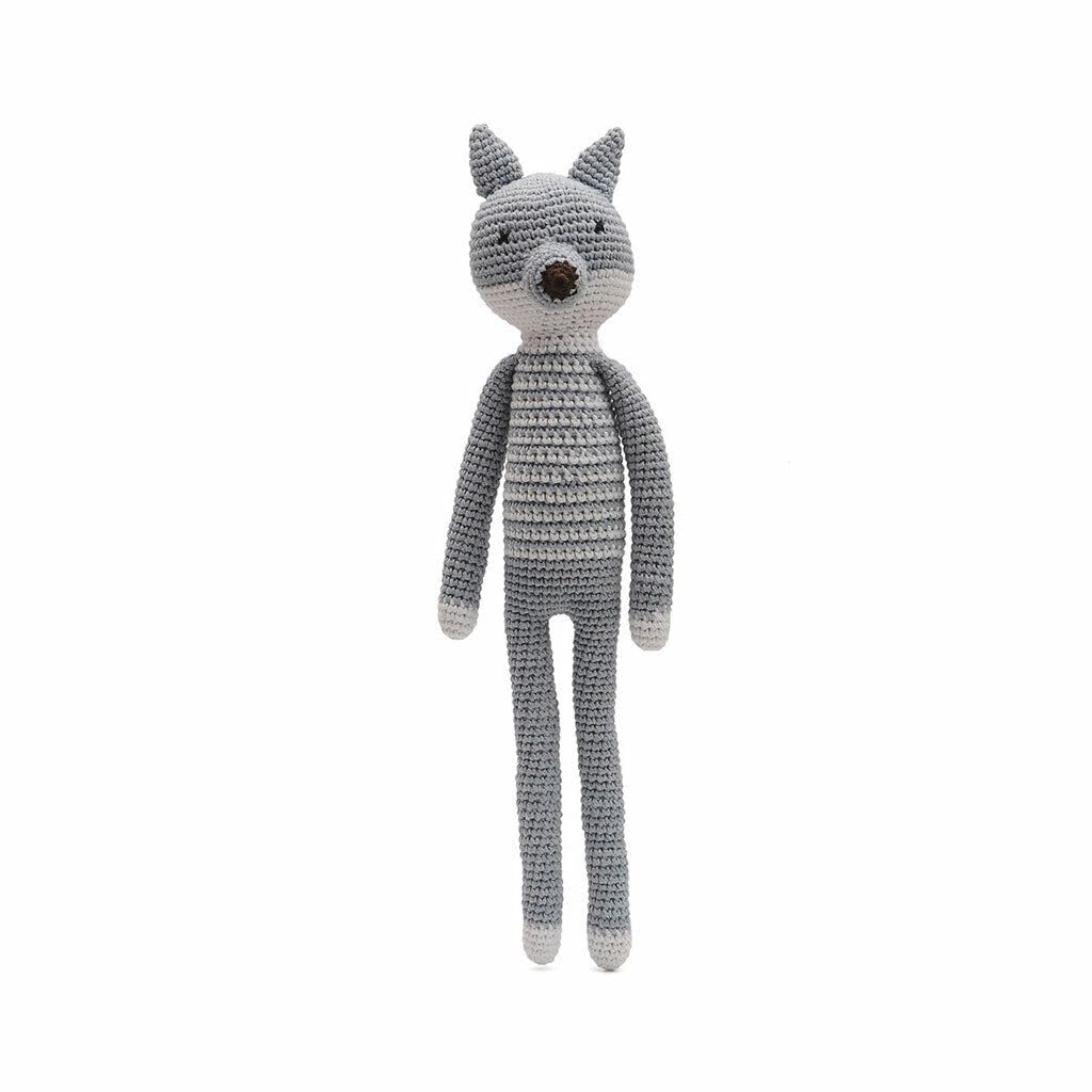 Stripe Pattern Long-legged Animal Handmade Amigurumi Stuffed Crochet Doll VAC