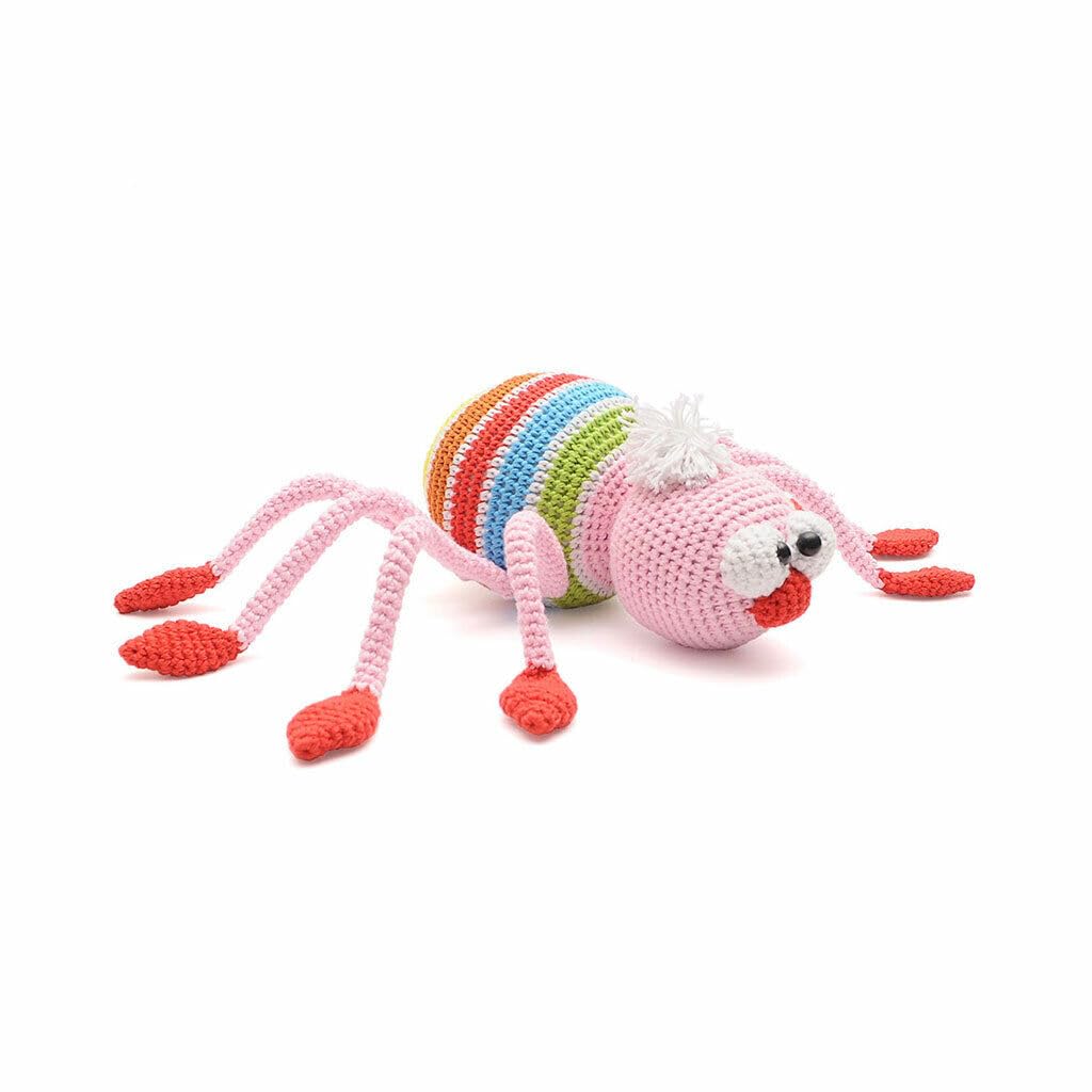 Silly Colorful Spider Handmade Amigurumi Stuffed Toy Knit Crochet Doll VAC