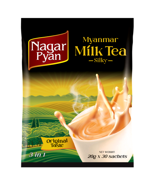 Nagar Pyan Myanmar Milk Tea 3 in 1 Original Taste 20g x 30 Sachets - Myanmar Burma