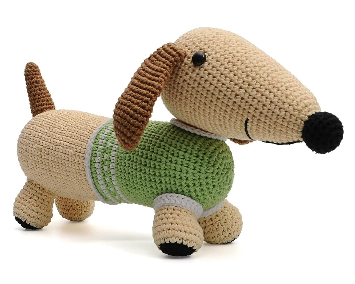 Dachshund Puppy Handmade Amigurumi Stuffed Toy Knit Crochet Doll VAC