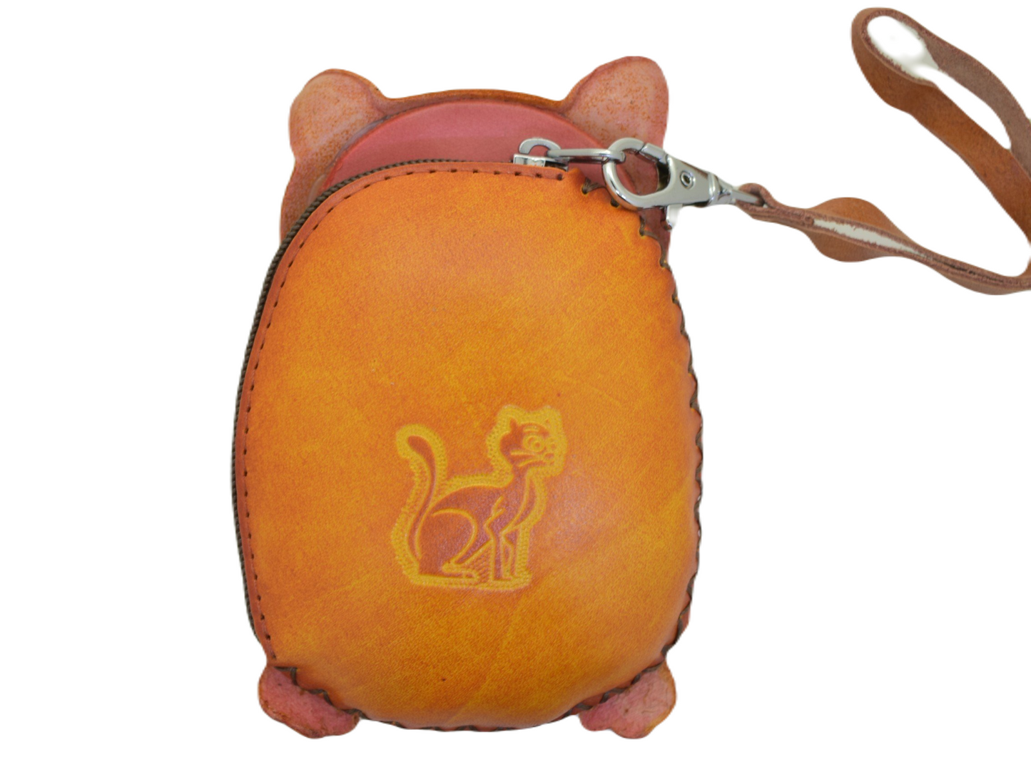 Cute Animals Mini Coin Purse Genuine Leather Cartoon Man Women Student Small Wallet Handmade Creative Money Bag