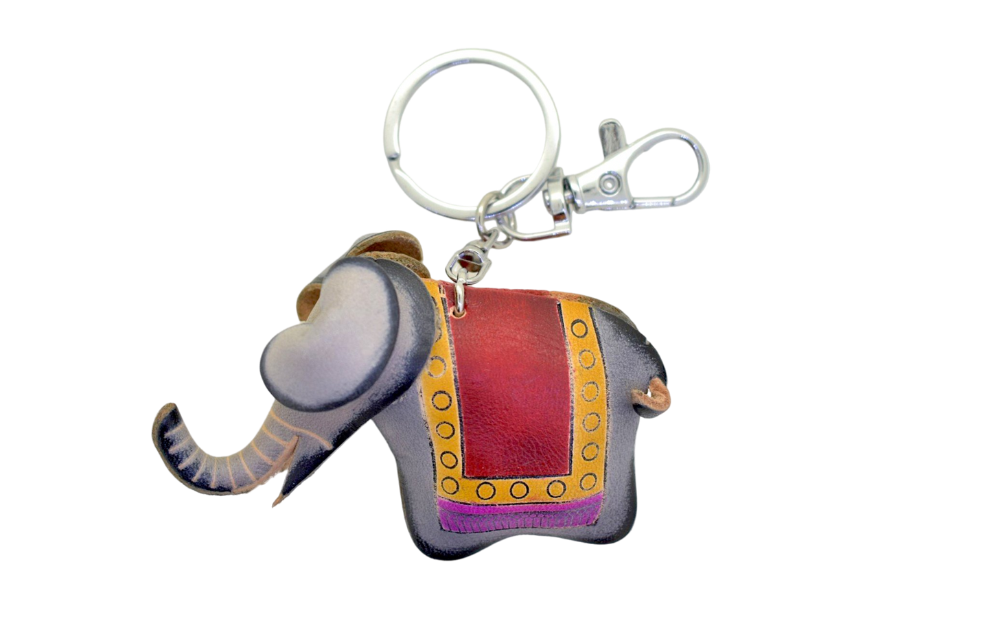 Hand Made Embossed Genuine Leather Cute Animals Key Chain/Key Ring