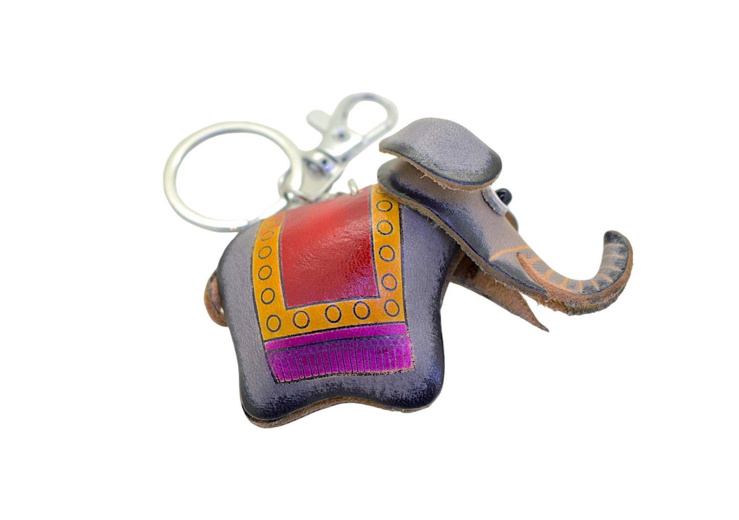 Hand Made Embossed Genuine Leather Cute Animals Key Chain/Key Ring