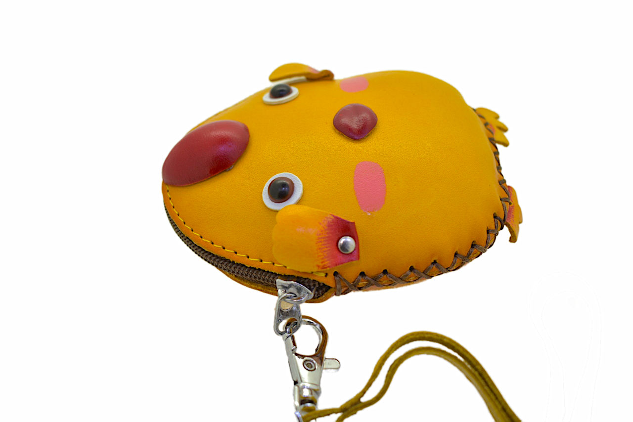 Cute Animals Mini Coin Purse Genuine Leather Cartoon Man Women Student Small Wallet Handmade Creative Money Bag