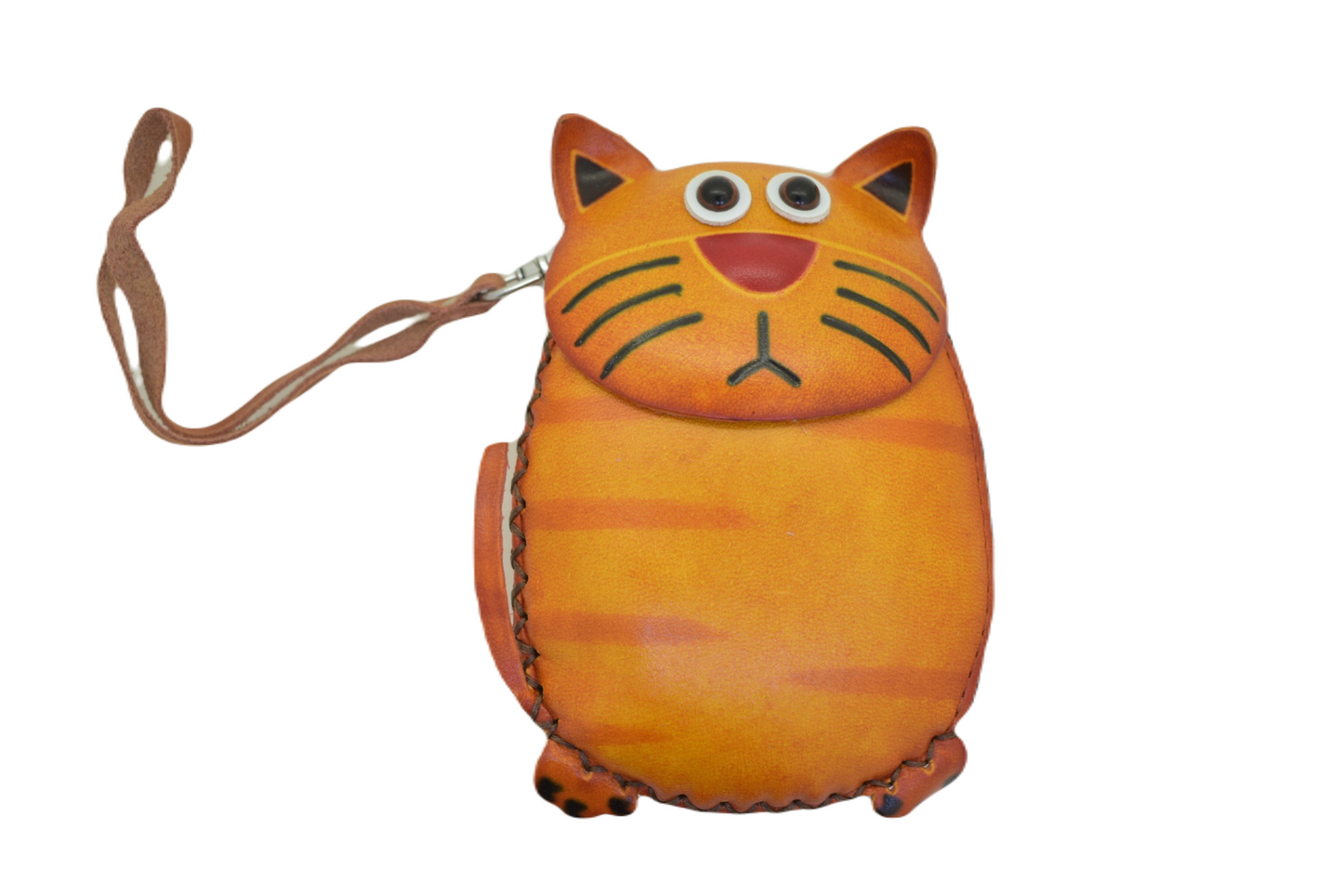 Cute Animals Mini Coin Purse Genuine Leather Cartoon Man Women Student Small Wallet Handmade Creative Money Bag