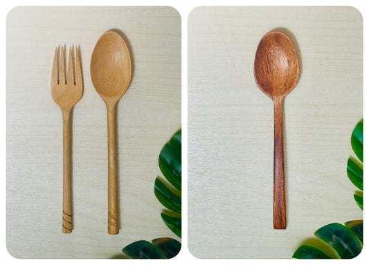 90's Doh Ywer Myanmar Set of Spoon and Fork Decoring