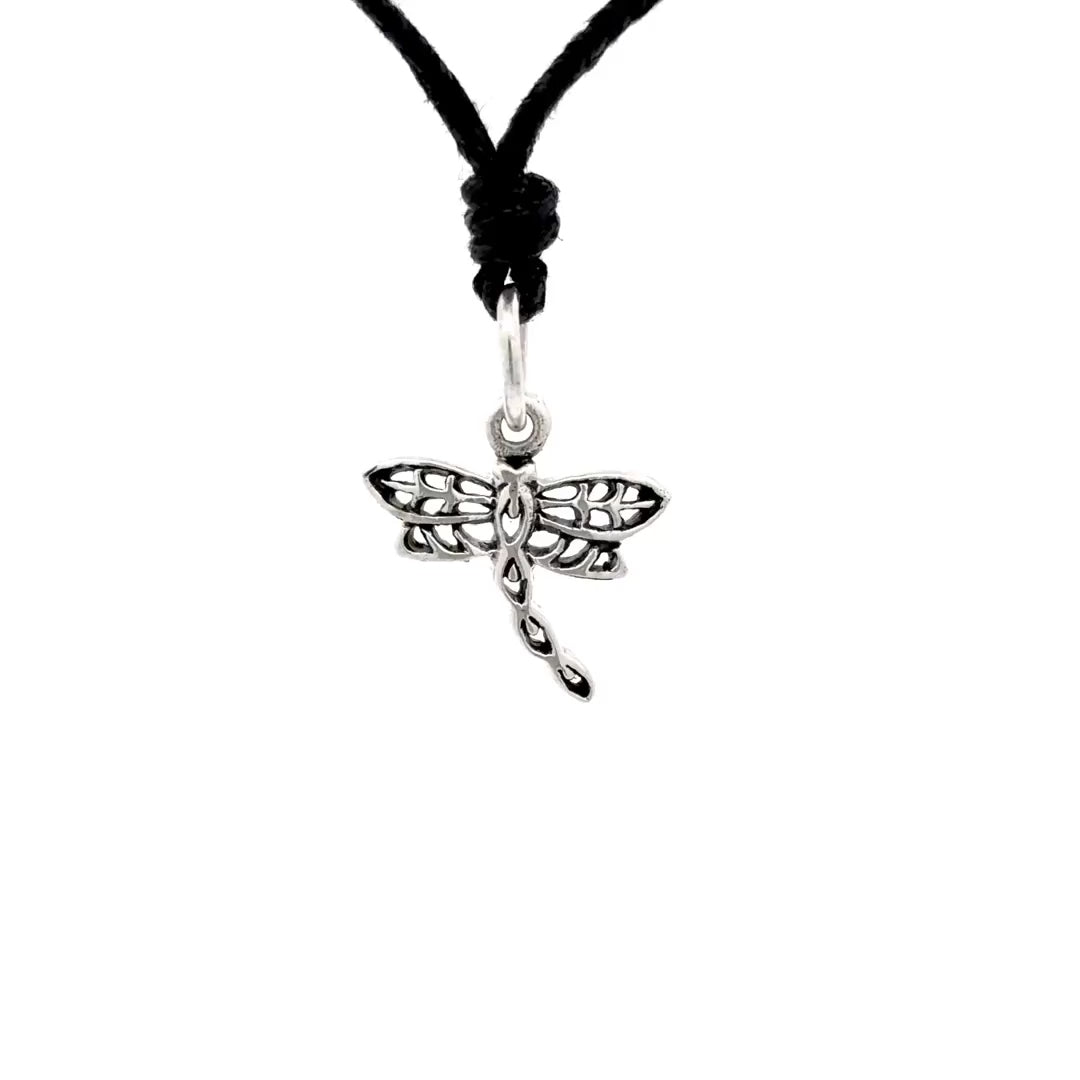 VietsWay Dragonfly Charm Pendant Necklace Filigree Detailed Jewelry