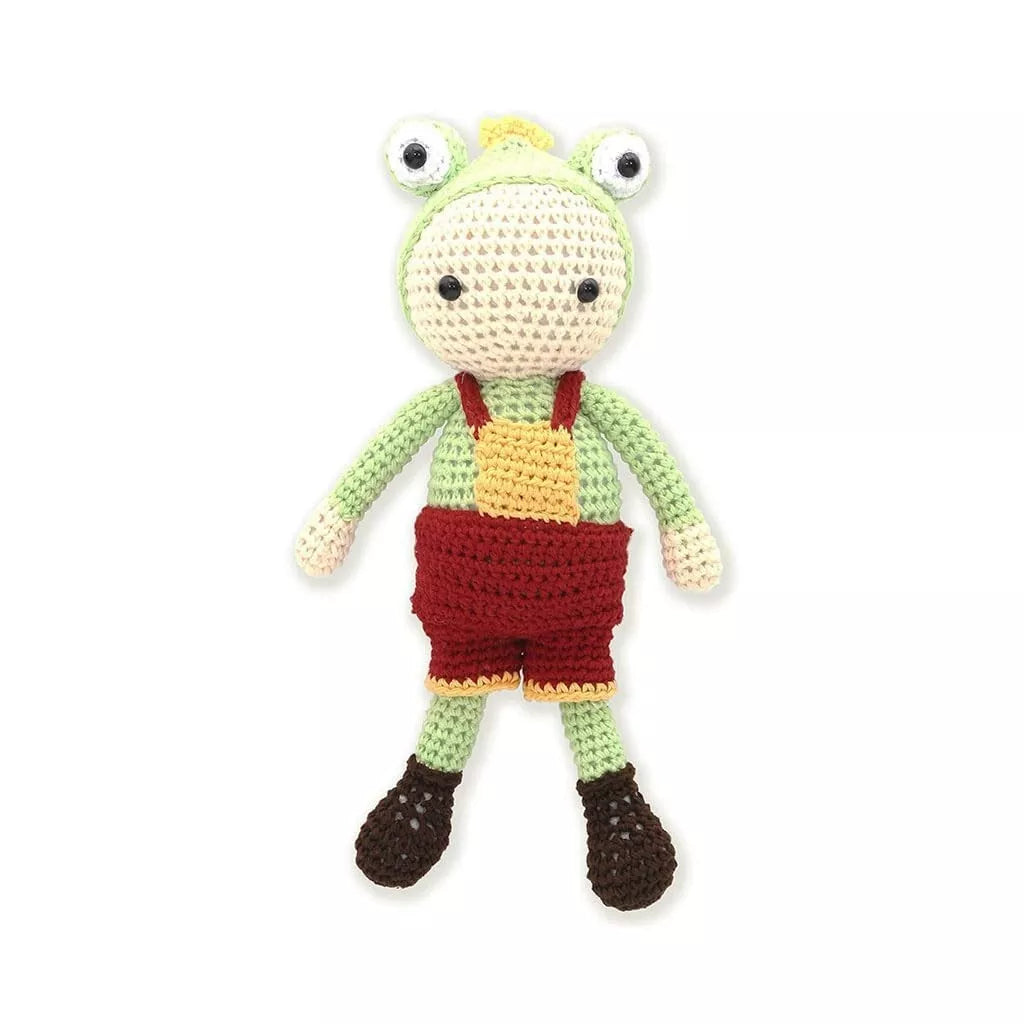 Cute Frog Handmade Amigurumi Stuffed Toy Knit Crochet Doll VAC