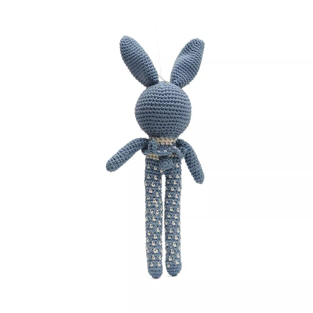 Cute Long-legged Rabbit Handmade Amigurumi Stuffed Toy Knit Crochet Doll VAC