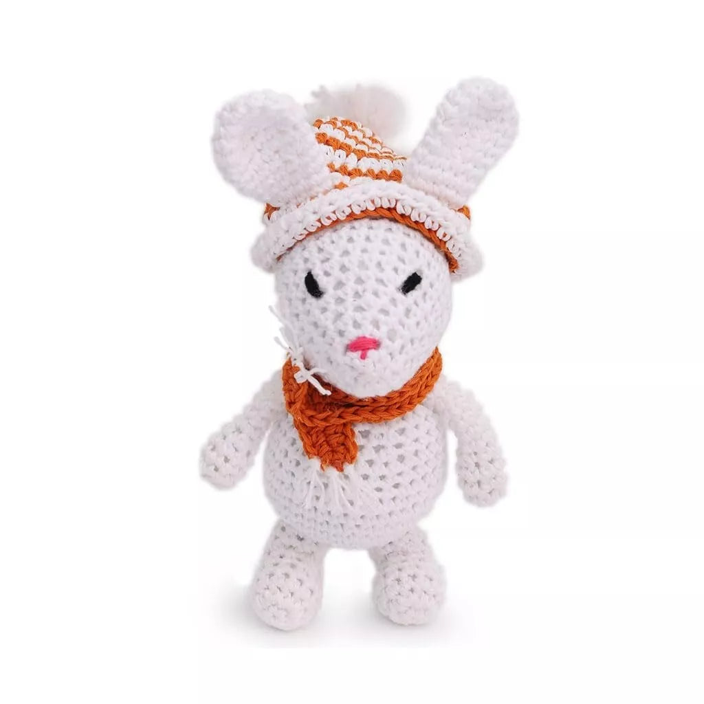 Squeak squeak White Handmade Amigurumi Stuffed Toy Knit Crochet Doll VAC