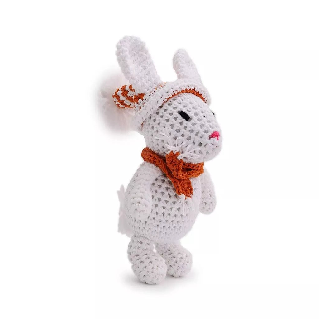 Squeak squeak White Handmade Amigurumi Stuffed Toy Knit Crochet Doll VAC