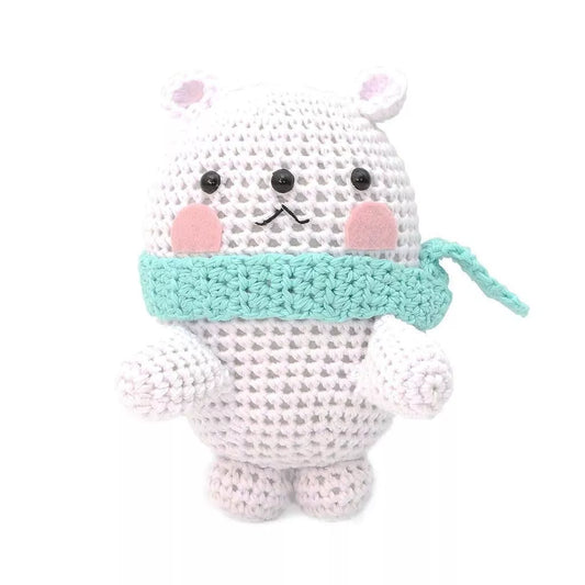 White Bear Handmade Amigurumi Stuffed Toy Knit Crochet Doll VAC