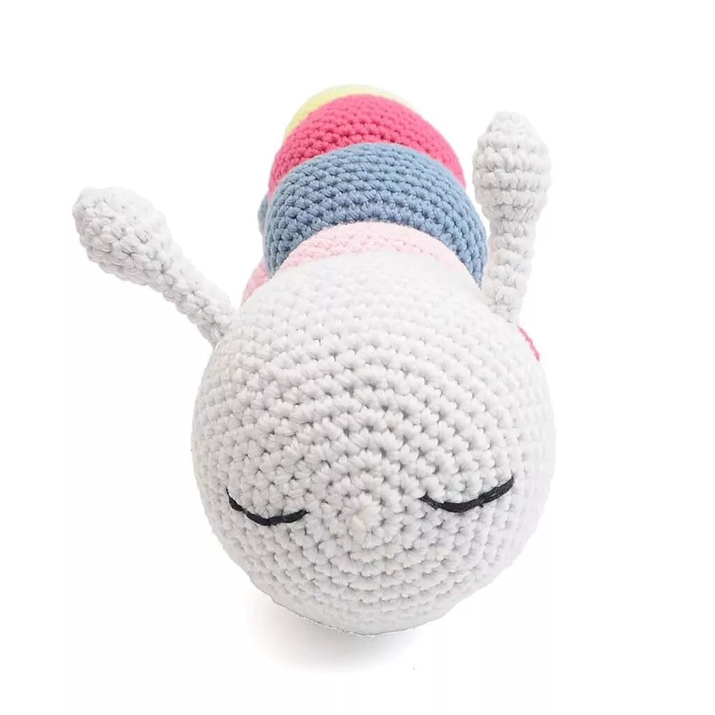 Cute Worm Handmade Amigurumi Stuffed Toy Knit Crochet Doll VAC