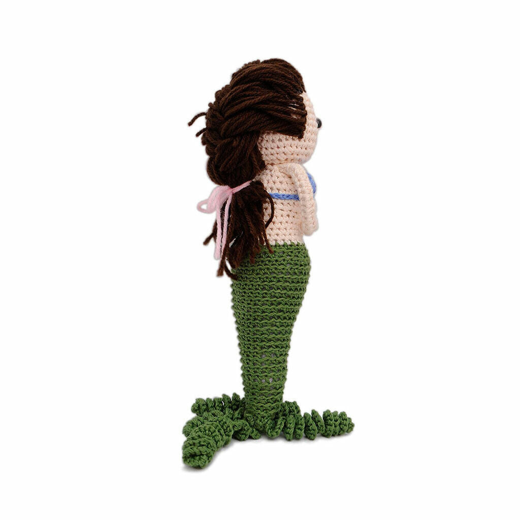 Mermaid Roweena the Raggedy Rascal of the Sea Handmade Stuffed Knit Crochet VAC