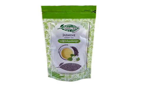 Mother's Love Tea Special Green Tea & Jasmine Green Tea Flavours 100g - Myanmar Burma