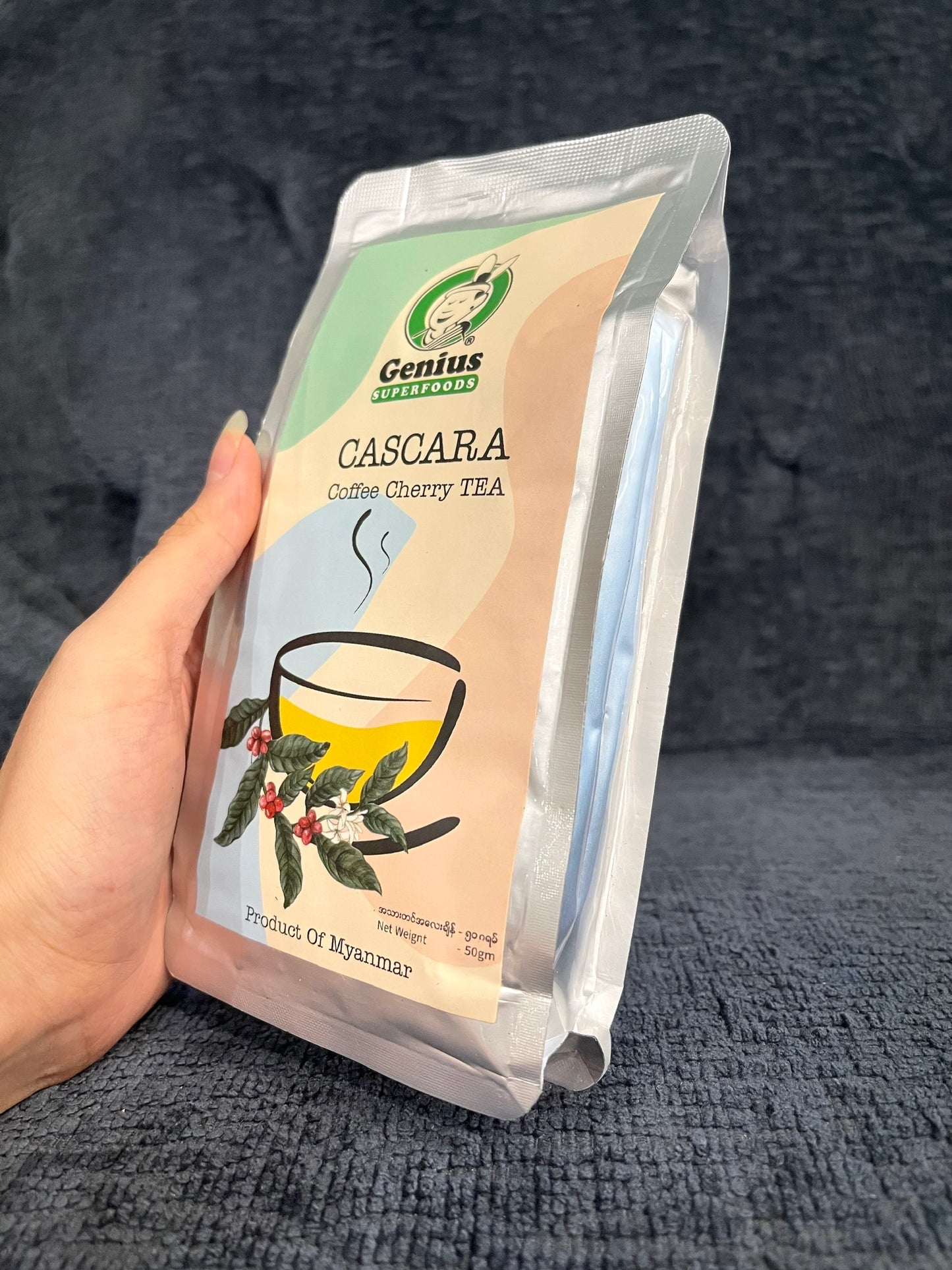 Myanmar Tea Genius Super Foods Cascara Coffee Cherry Tea 50g