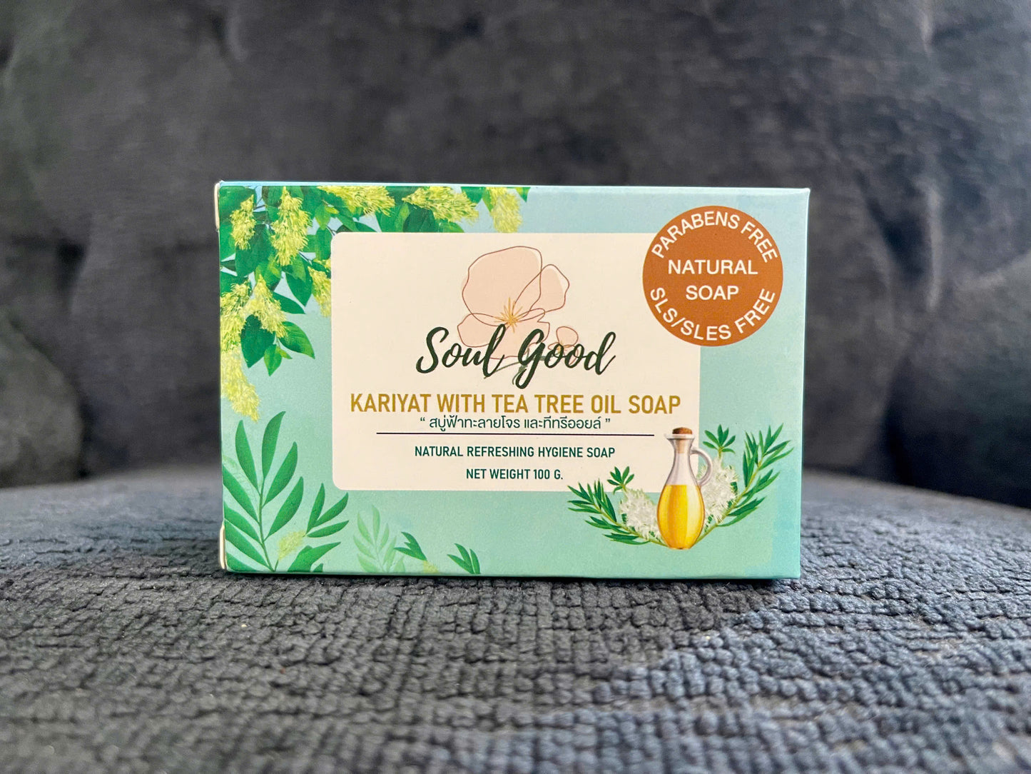 Myanmar Soap Soul Good Thanaka C&E Kariyat with Tea Tree Oil Soap 100g