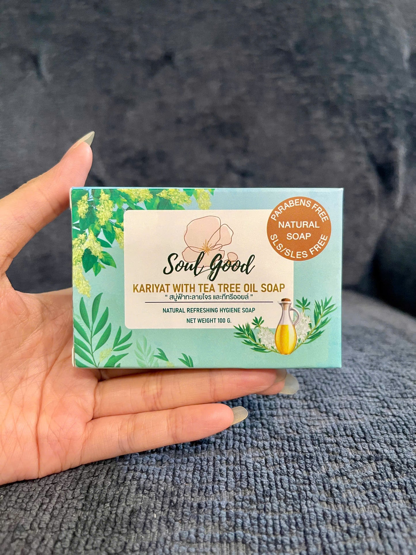 Myanmar Soap Soul Good Thanaka C&E Kariyat with Tea Tree Oil Soap 100g