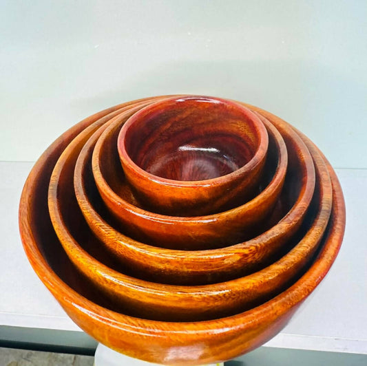 90s' Doh Ywer Wooden Bowls Set