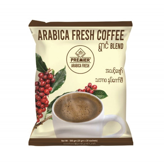 Premier Arabica Fresh Coffee 25g x 20 sachets 500g - Myanmar Food Burma