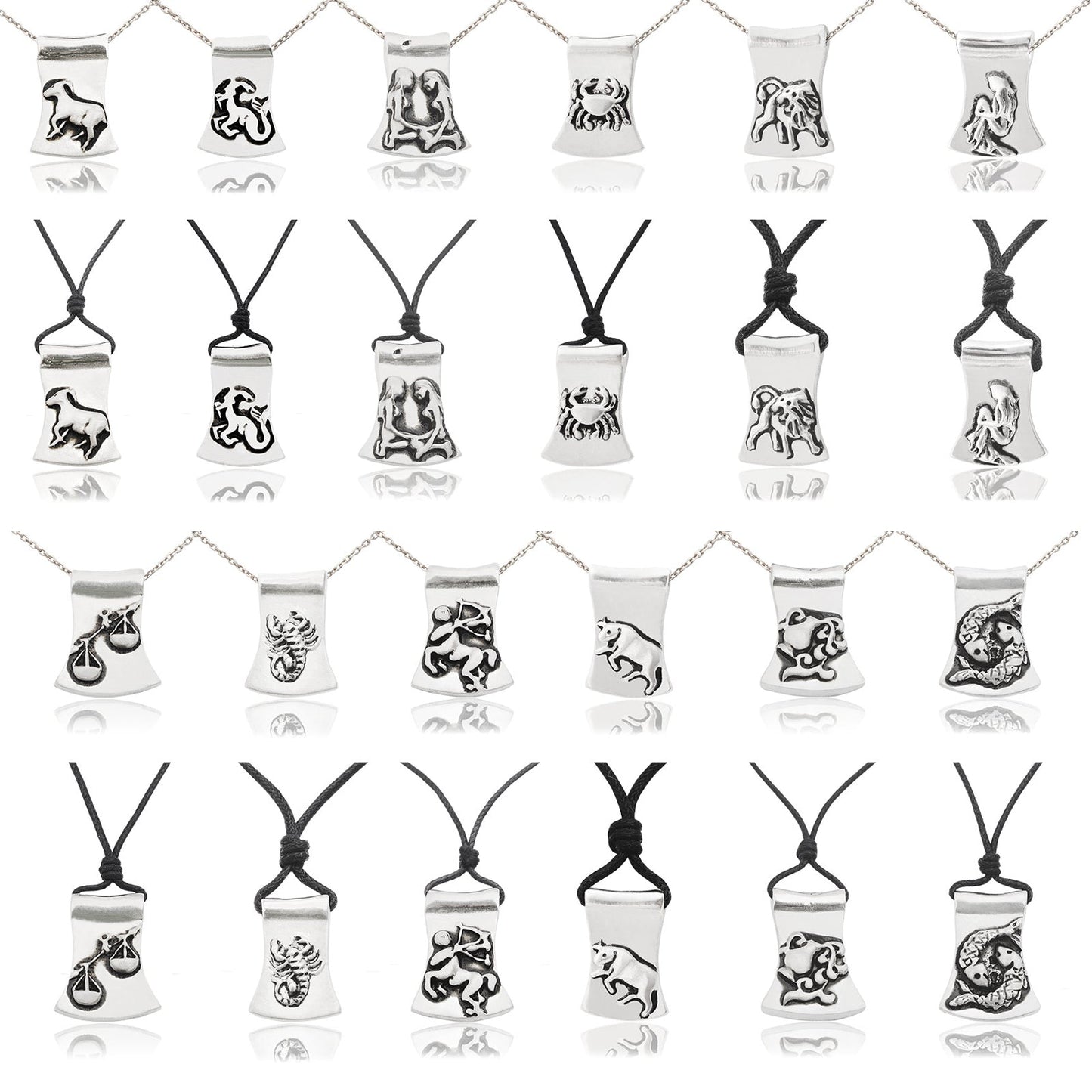 Astrology Silver Pewter Charm Necklace Pendant Jewelry