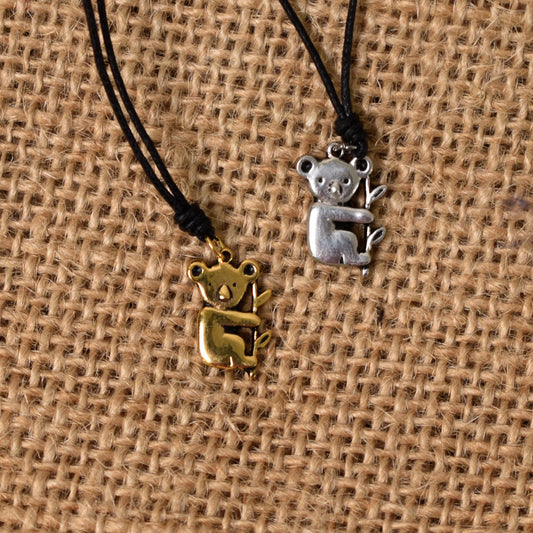 Koala Bear Silver Pewter Gold Brass Necklace Pendant Jewelry