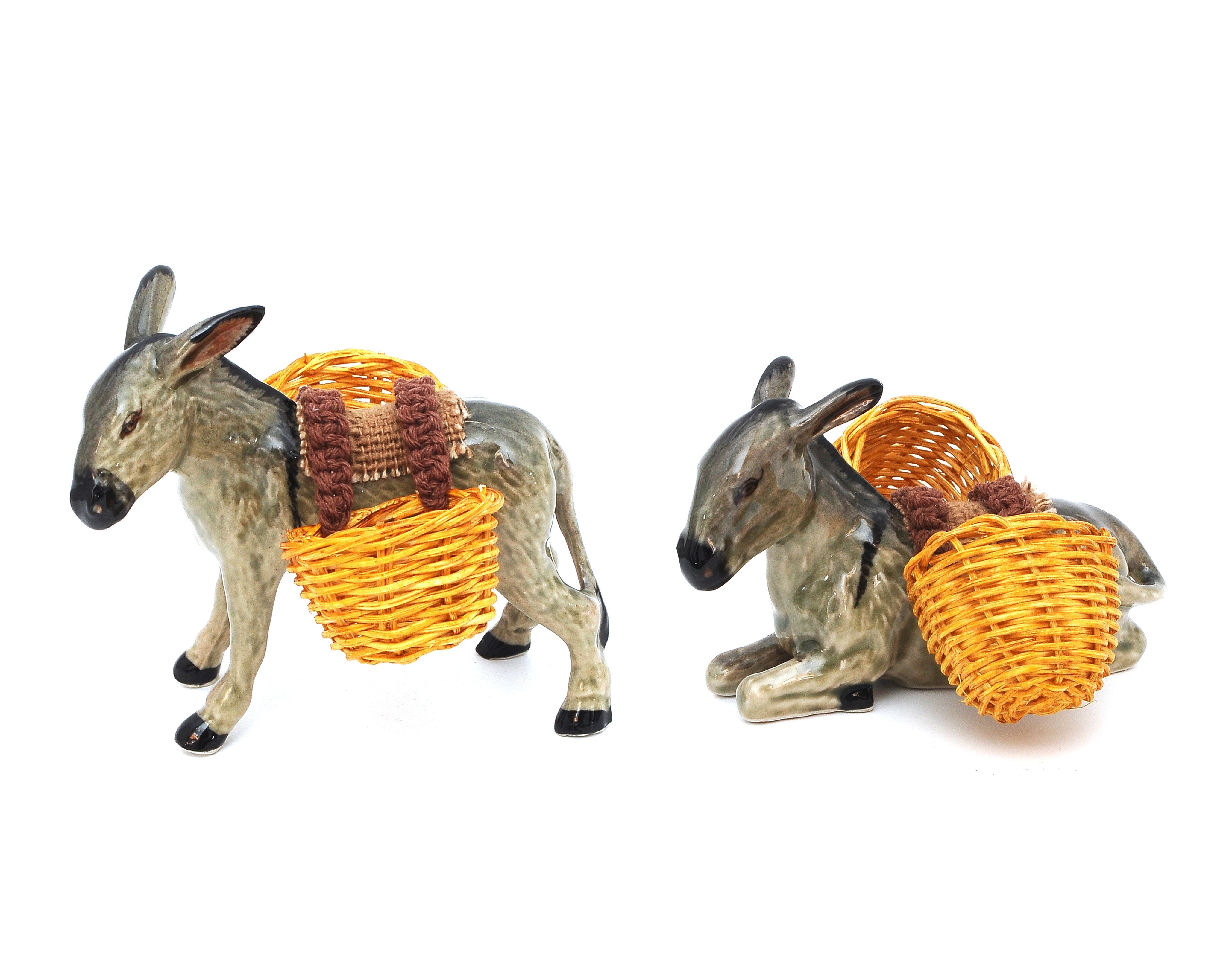 Handmade Miniatures Ceramic Donkeys Figurine Animals Decor/Animal Coll