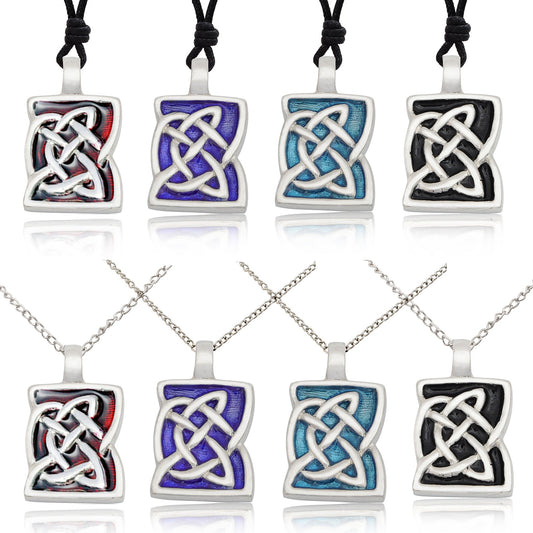 Celtic Knot Design Silver Pewter Charm Necklace Pendant Jewelry