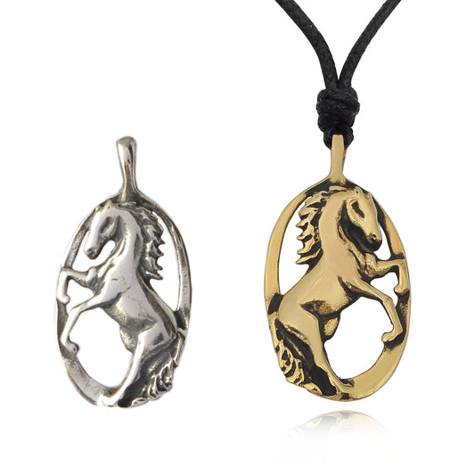 New Horse Handmade Brass Necklace Pendant Jewelry