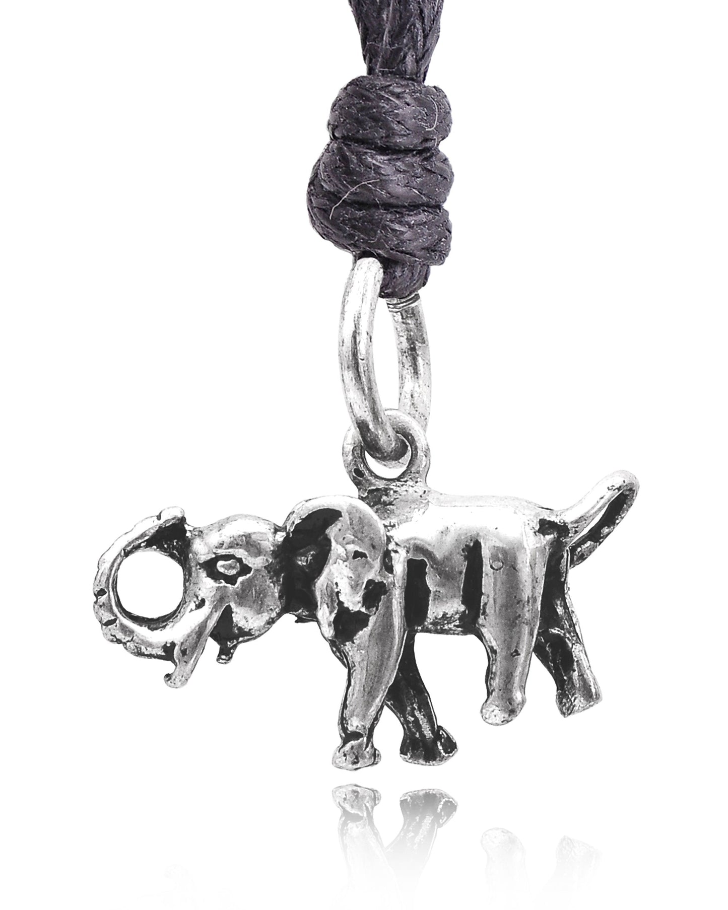 Walking Elephant 92.5 Sterling Silver Gold Brass  Necklace Pendant Jewelry