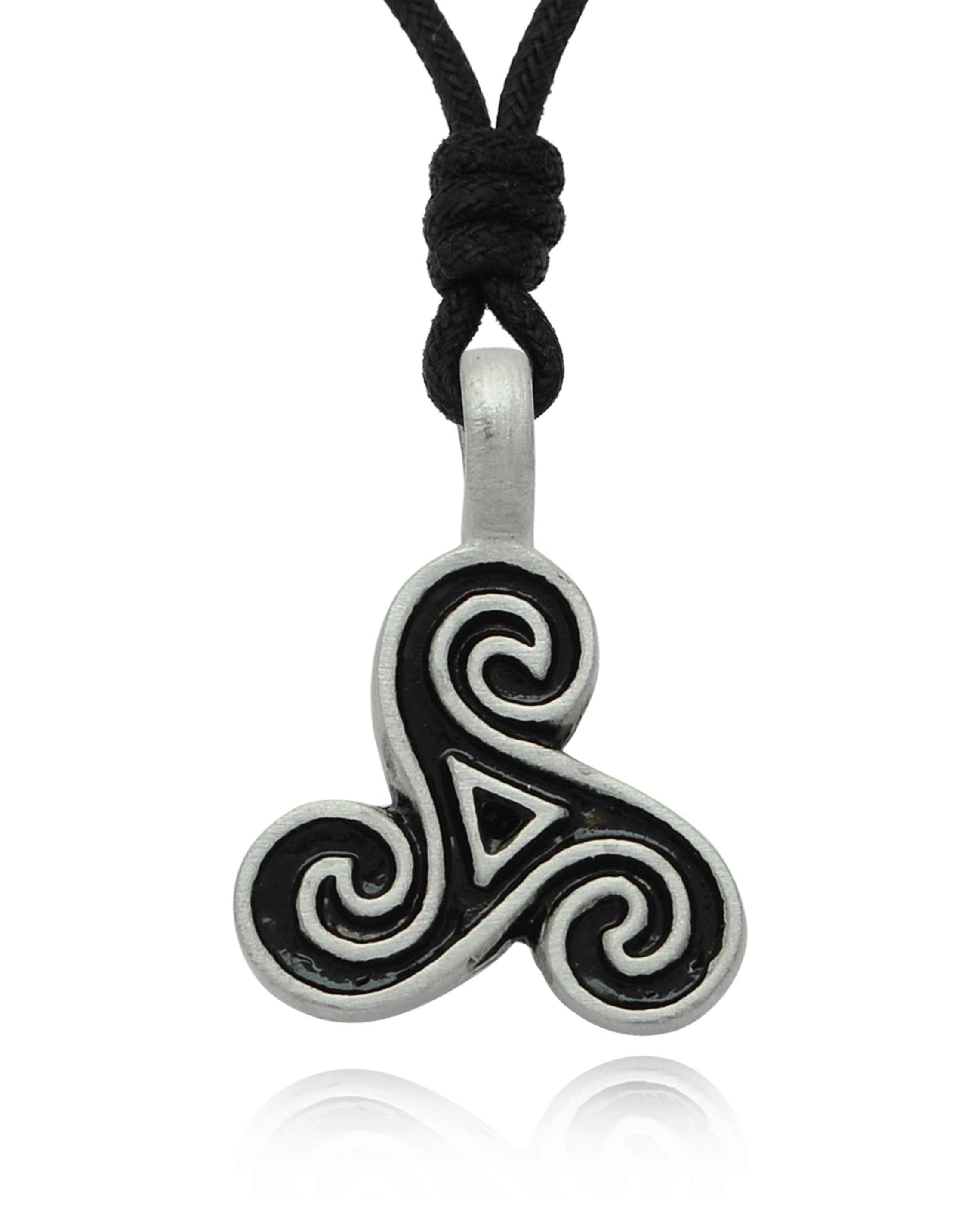 Neotrival Triqueta New Tribal Triquetra Silver Pewter Charm Necklace Pendant Jewelry ...