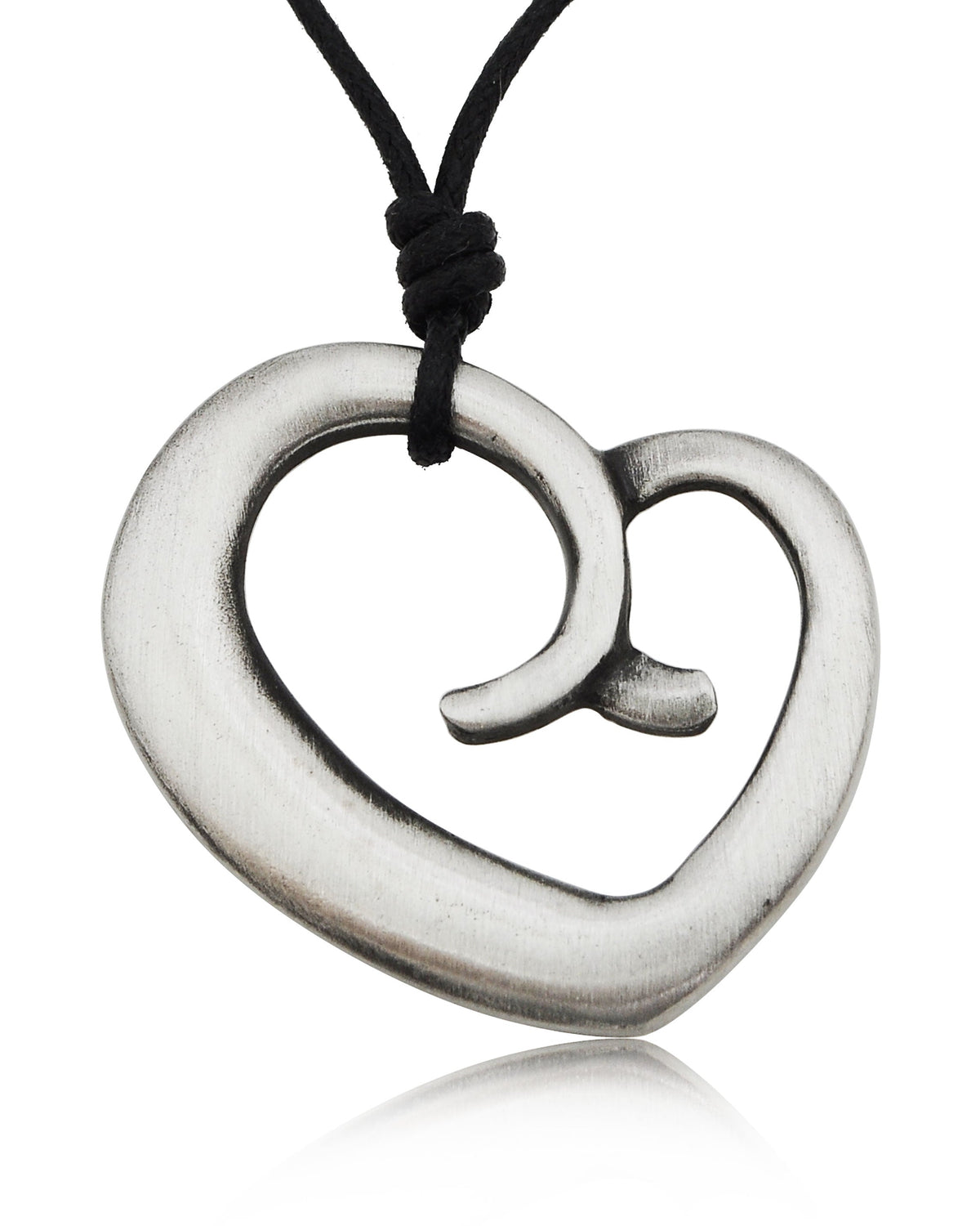 maori-love-heart-silver-pewter-charm-necklace-pendant-jewelry