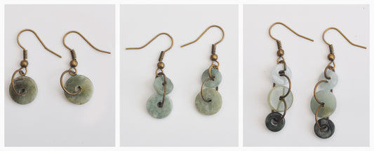 Myanmar's Culture - Jade Stone Earrings - Women Jewelry