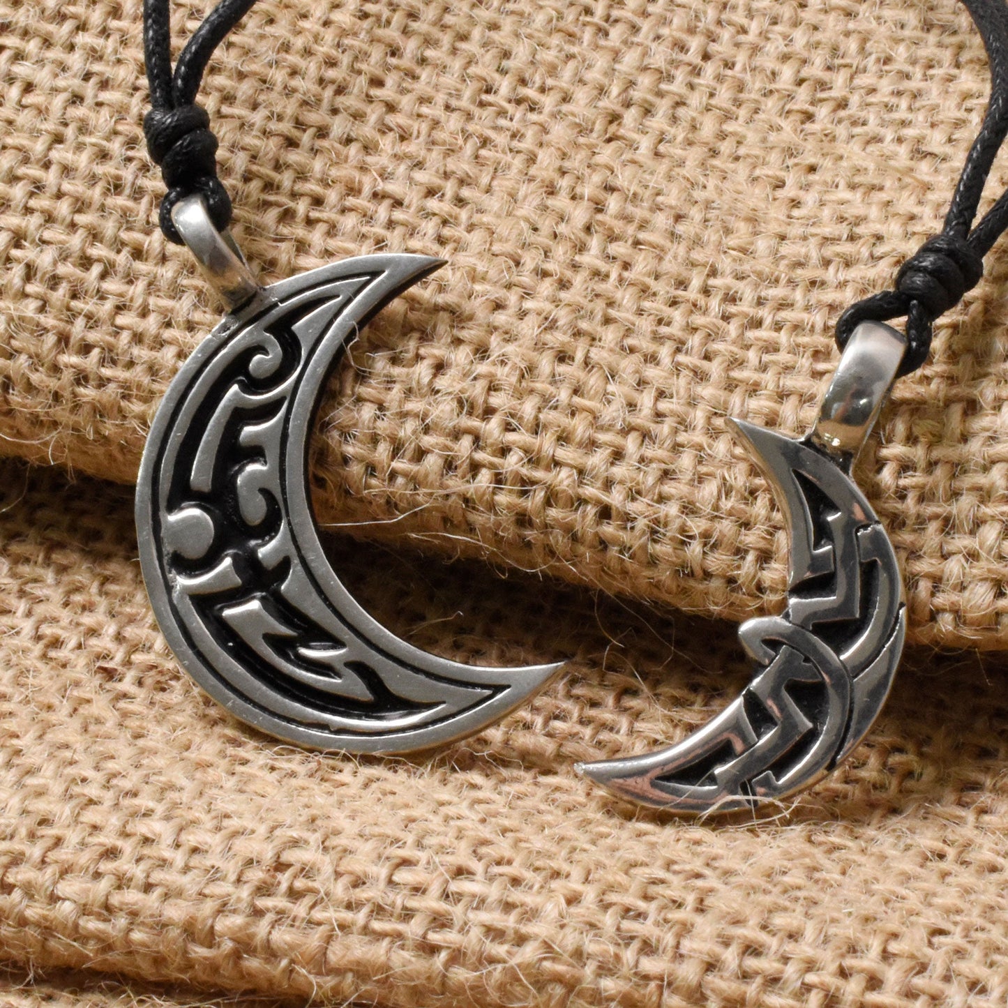 New Celtic Moon Silver Pewter Gold Brass Charm Necklace Pendant Jewelry