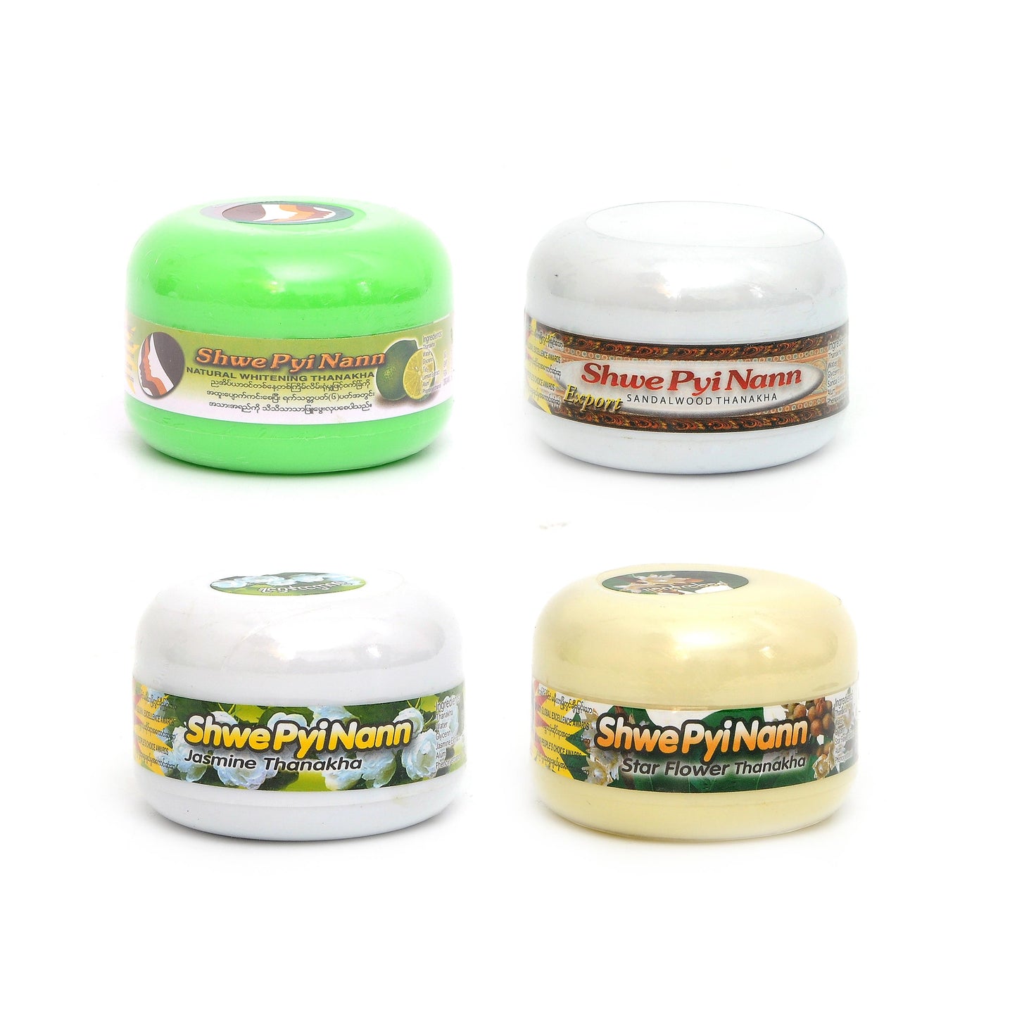 Thanakha Wood Powder Cream Shwe Pyi Nann 100% Natural Thanakha Myanmar Burmese 50g &140g