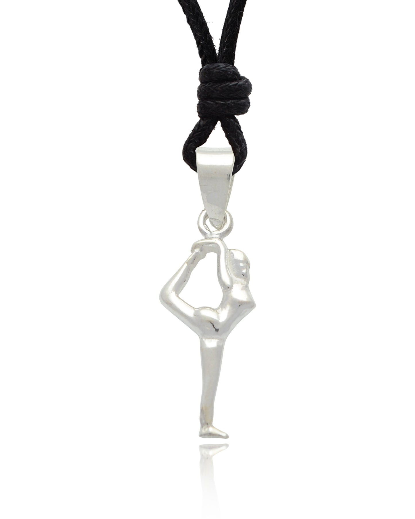 Yoga Pose 92.5 Sterling Silver Brass Charm Necklace Pendant Jewelry