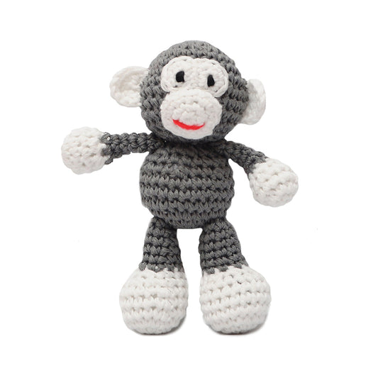 Gray Bigfoot Monkey Handmade Amigurumi Stuffed Toy Knit Crochet Doll VAC