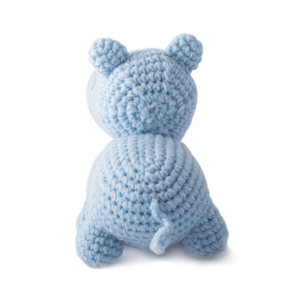 Blue Hippo Handmade Amigurumi Stuffed Toy Knit Crochet Doll VAC
