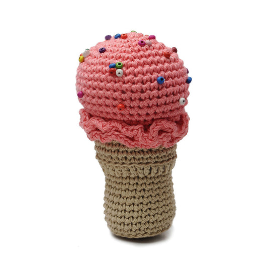 2-Flavor Scoop Ice Cream Crochet Doll Handmade Amigurumi Plush Toy VAC