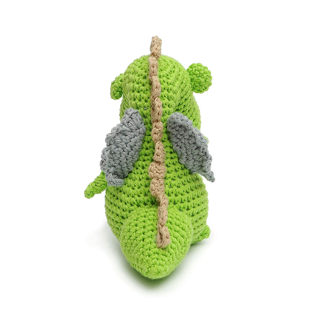 Green Dragon Handmade Amigurumi Stuffed Toy Knit Crochet Doll VAC