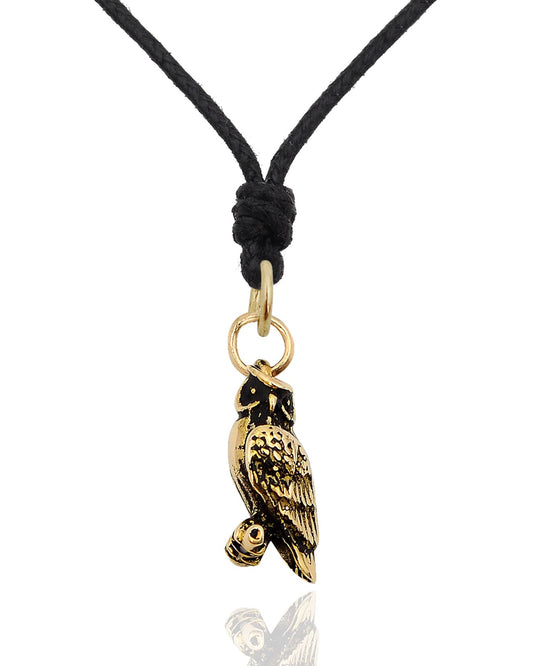 Beautiful Owl Bird Handmade Brass Necklace Pendant Jewelry