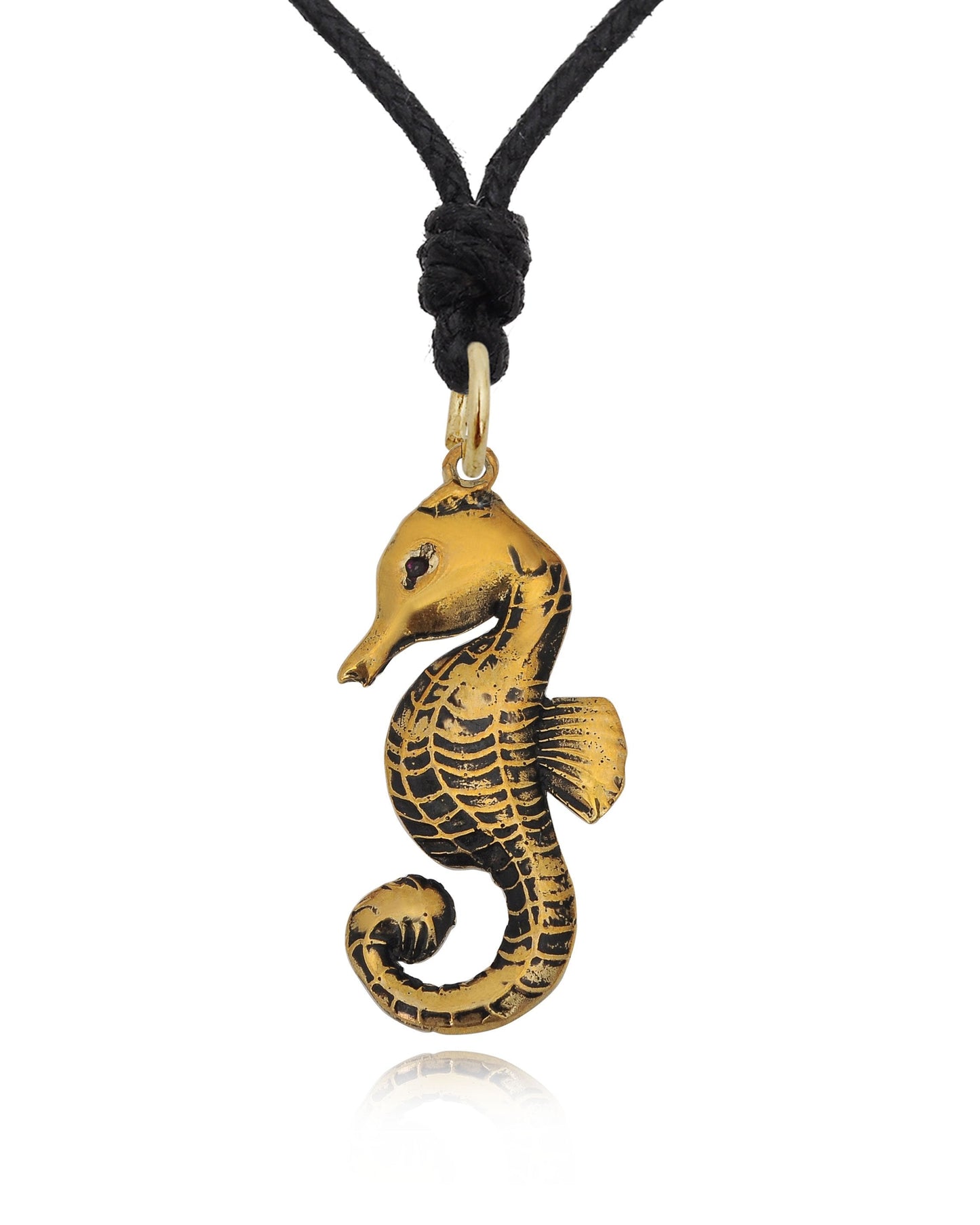 Sea Horse Ocean Silver Pewter Gold Brass Charm Necklace Pendant Jewelry