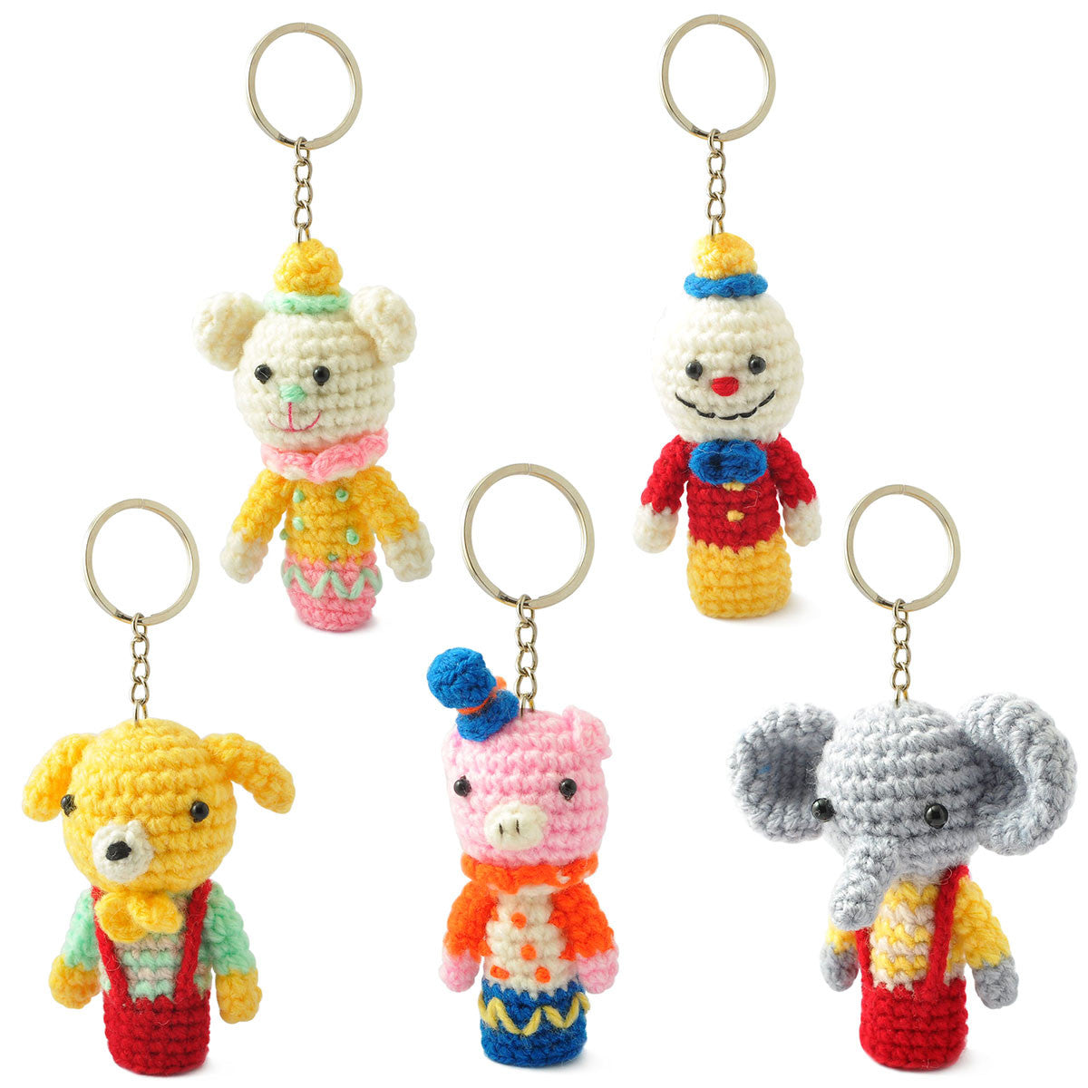 Puppet Keychains Amigurumi Stuffed Set of Finger Puppets Toys Keychains Keyrings VKC ...