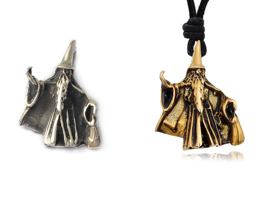 Wizard Merlin Gandalf Handmade Brass Necklace Pendant Jewelry